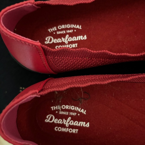 Red Fabric flats by Dearfoam - size 10 - NEW - Picture 3 of 5